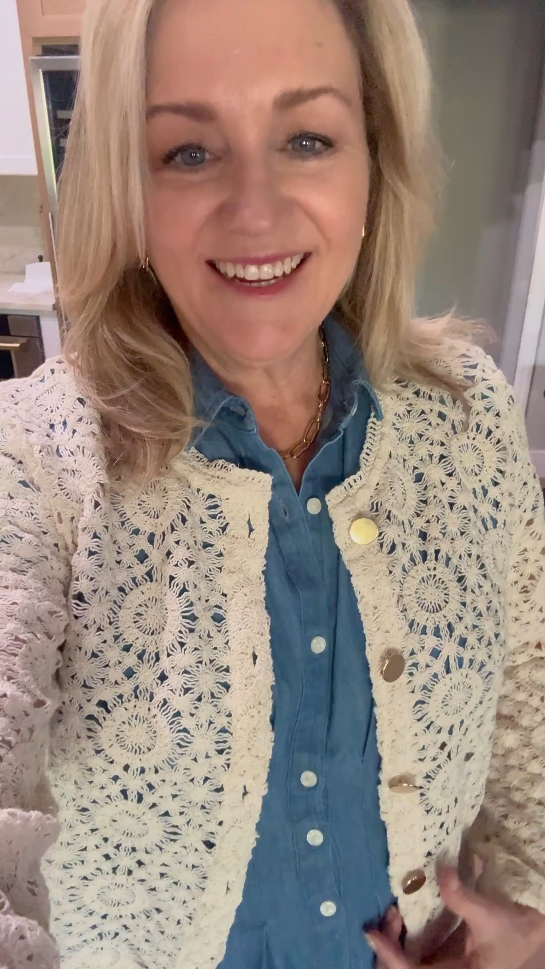 The cutest crochet cardigan!  Spring outfitt

#LTKootd #LTKdayinmylife #LTKOver40