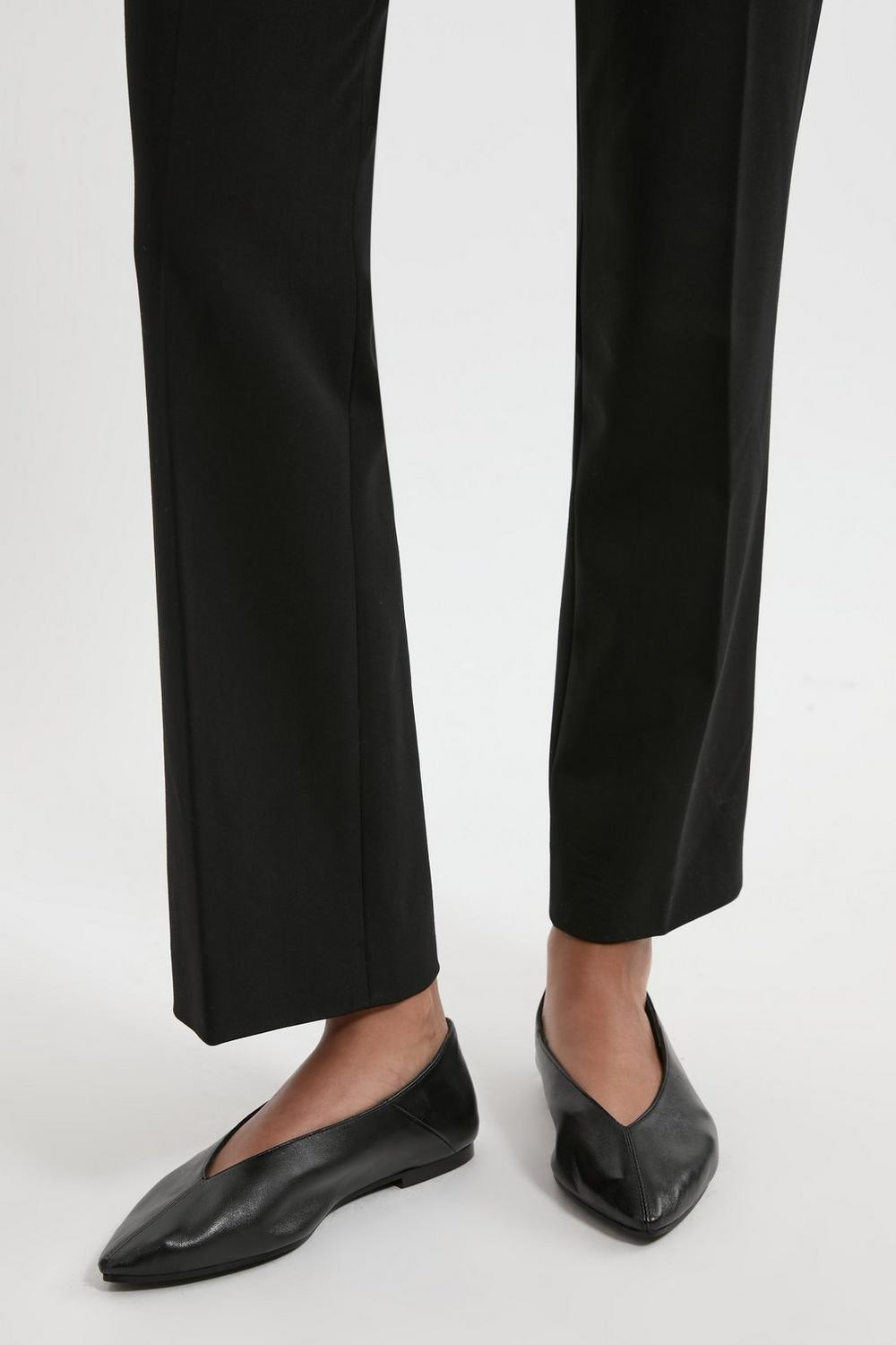 Leather Pointed Ballet Pump | Karen Millen UK + IE + DE + NL