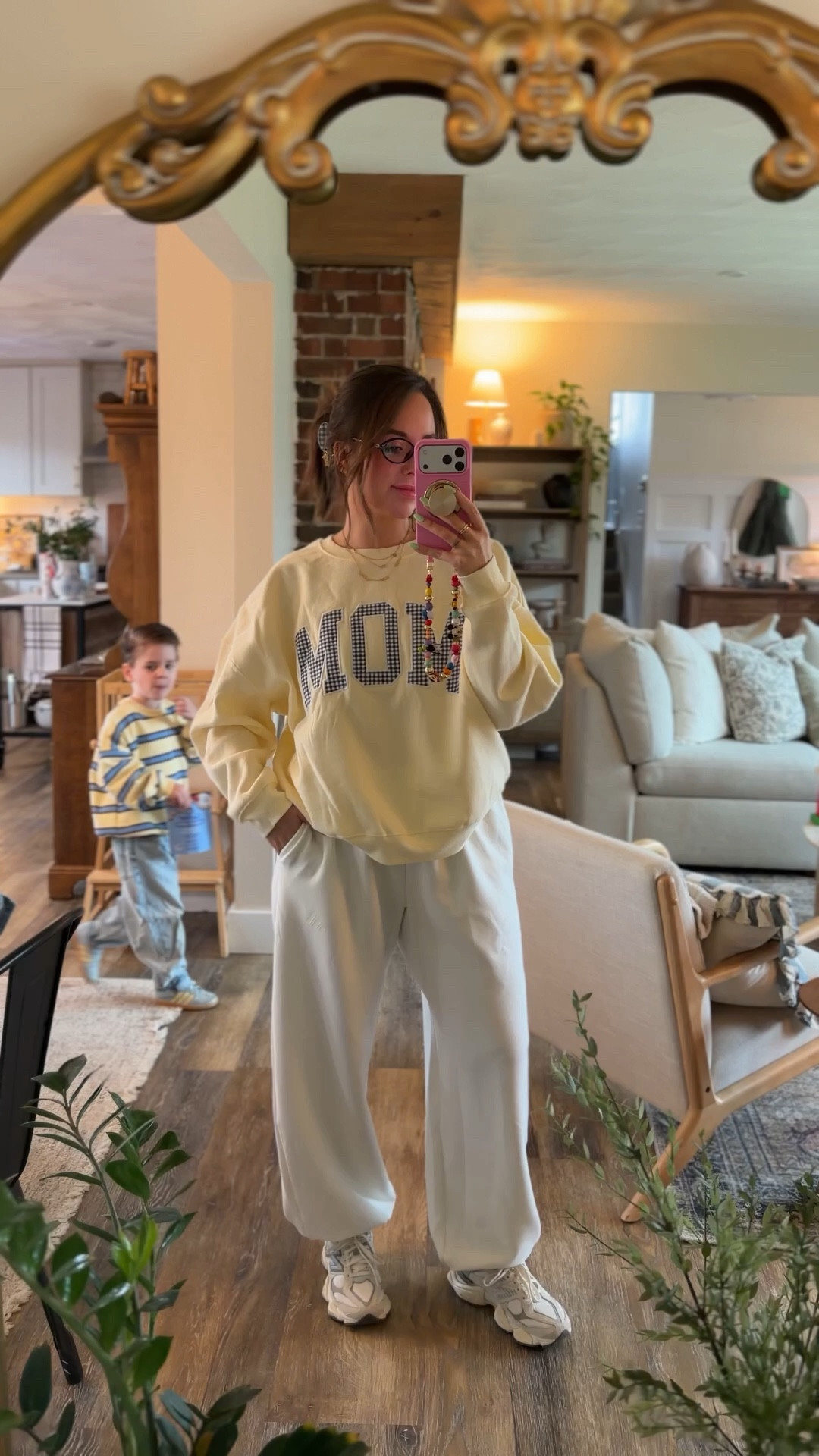 Outfit of the day — mom sweatshirt (size L), adidas joggers on sale (size M) and my fave sneakers! Love love this sweatshirt! 

Target finds, target Mother’s Day collection, mom sweatshirt, gingham, new balance 9060 

#LTKSeasonal #LTKmomlife #LTKdayinmylife