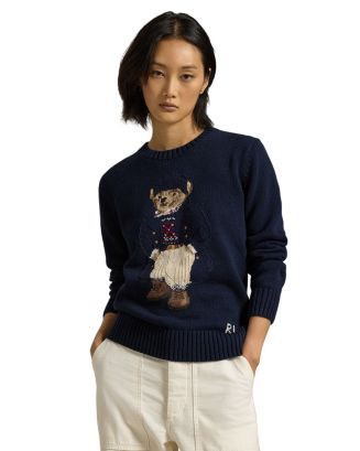 Ralph Lauren Peacoat Polo Bear Crewneck Sweater  | Bloomingdale's Women | Bloomingdale's (US)