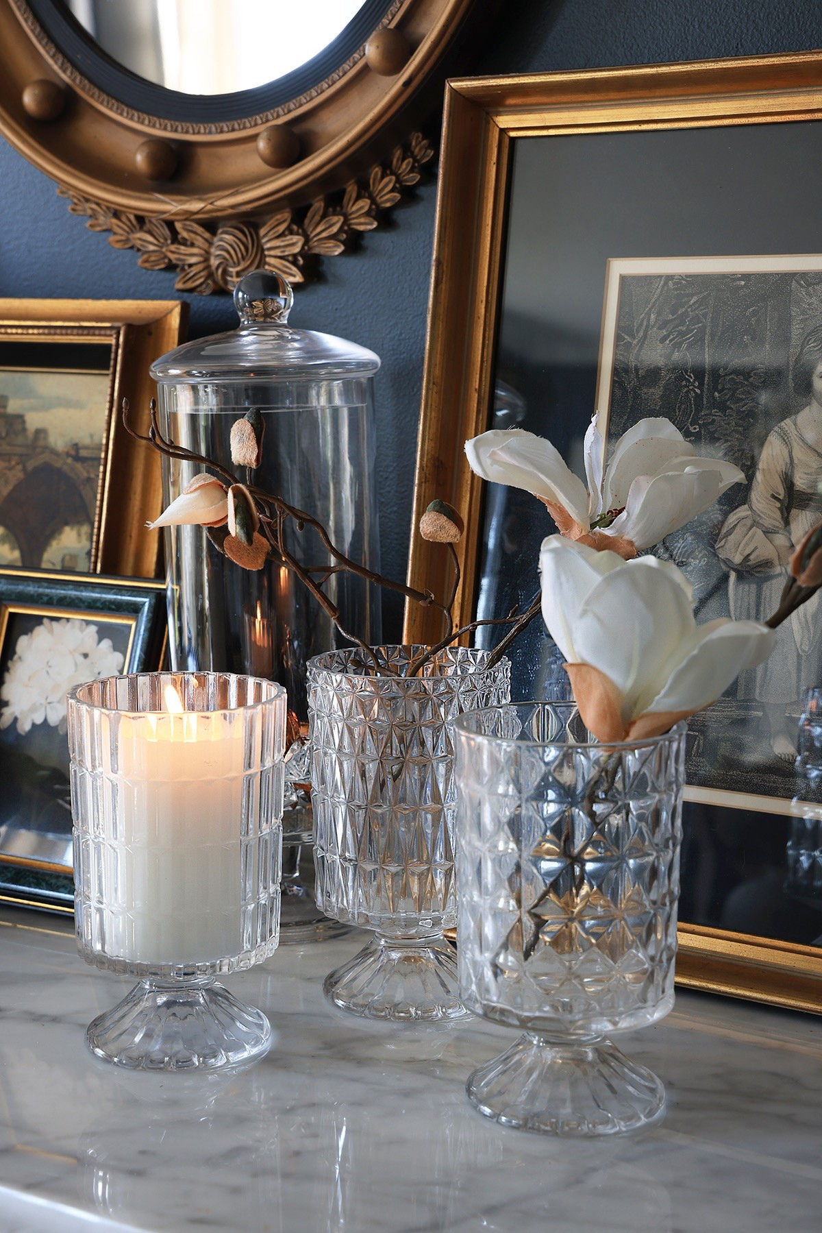 Embossed vases perfectly sized for holding pillar candles, small floral arrangements, craft implements, or office implements.

#LTKHome