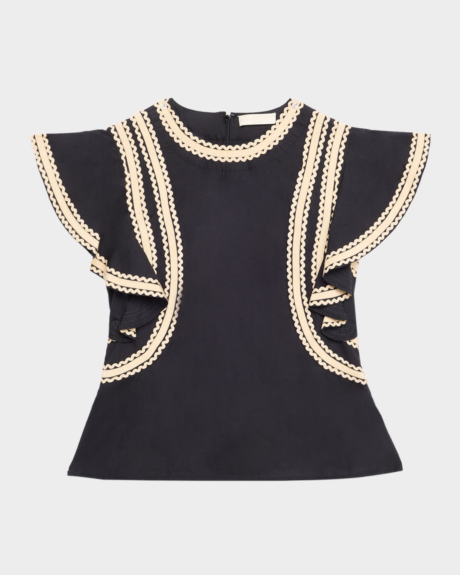 Anora Flutter-Sleeve Blouse | Neiman Marcus