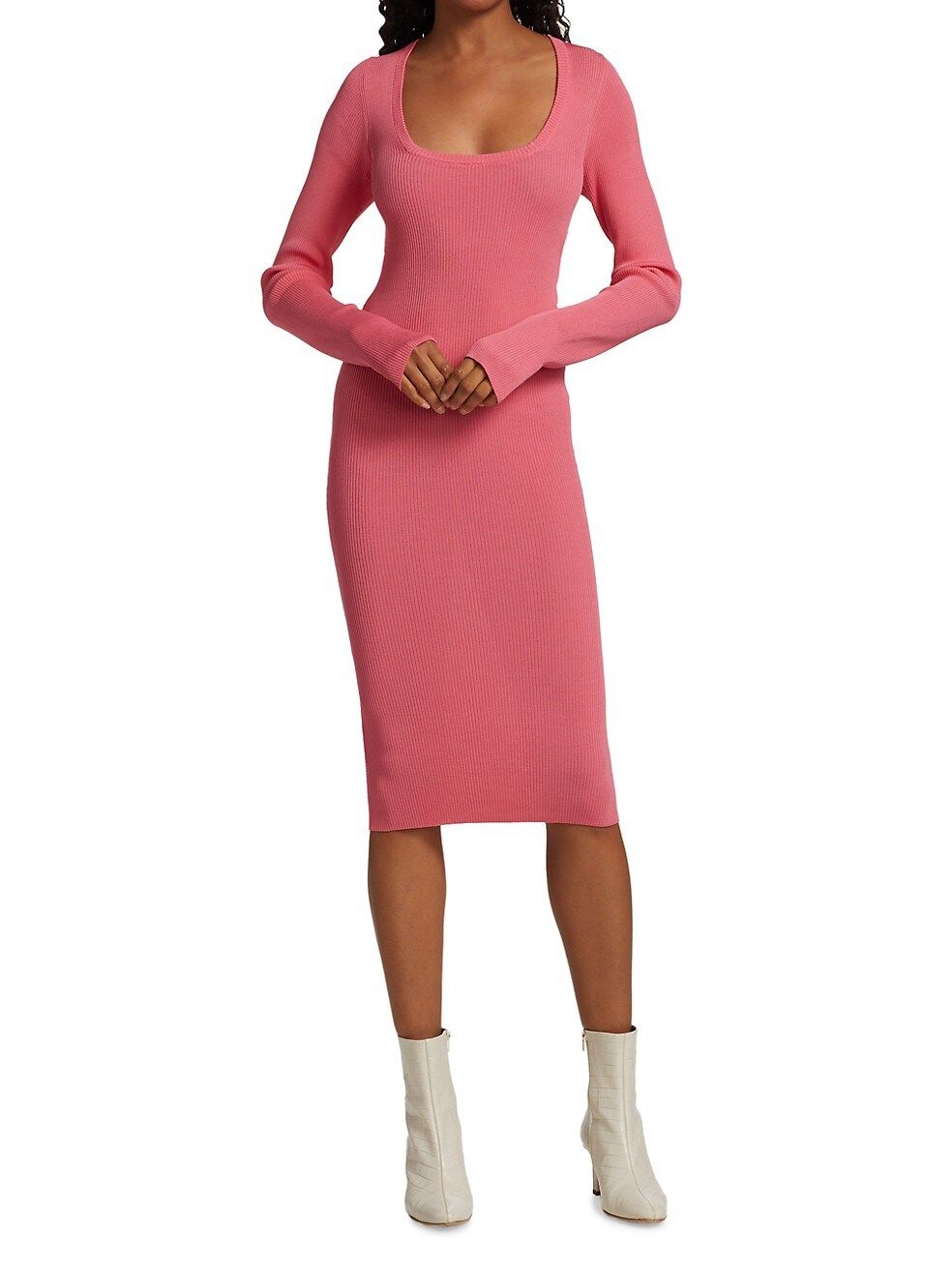 Serena Cutout Rib Knit Midi Dress | Saks Fifth Avenue