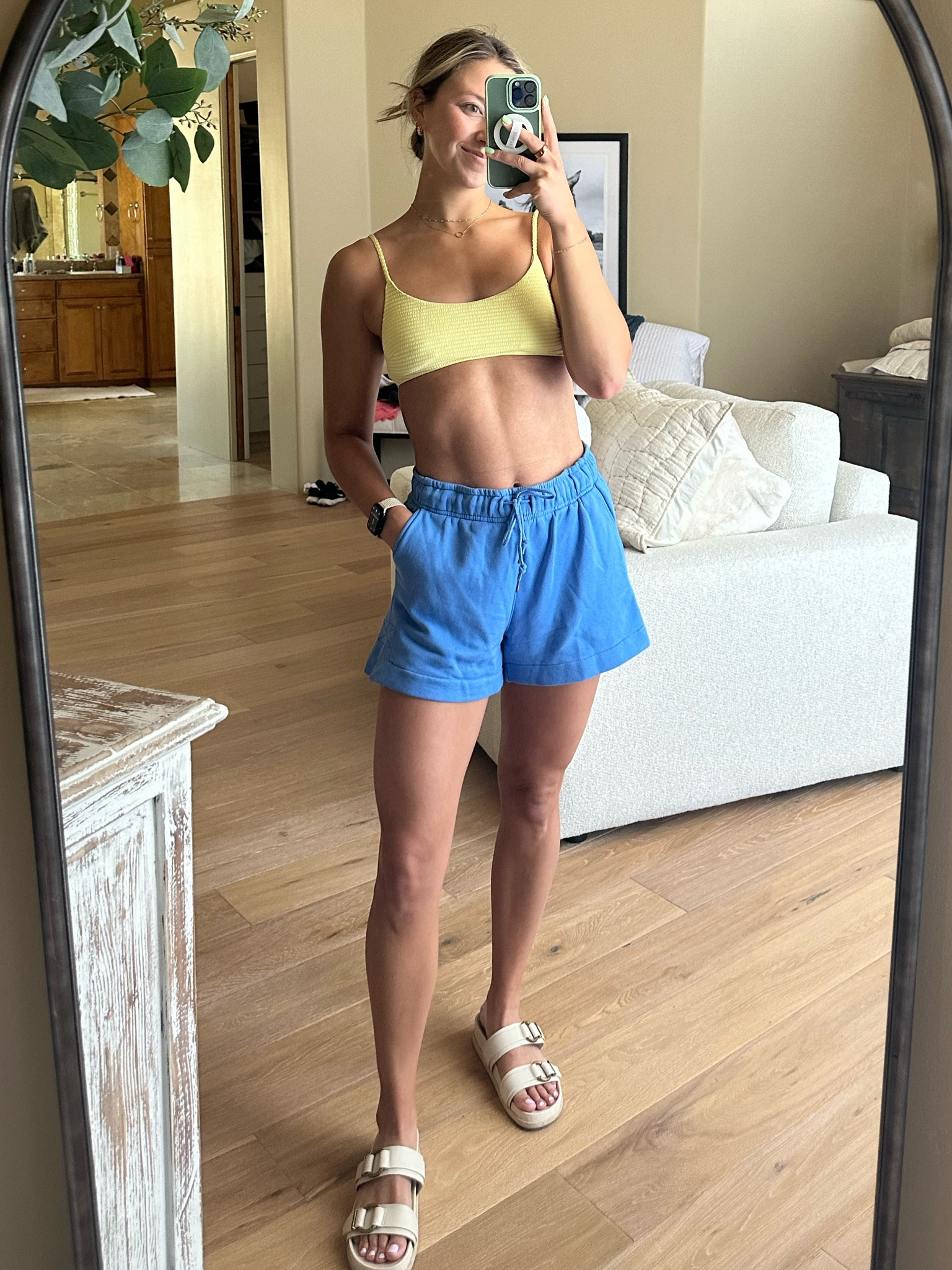 Cute h&m yellow bikini and target shorts for a pool day! 

#LTKFindsUnder50 #LTKSwim #LTKStyleTip