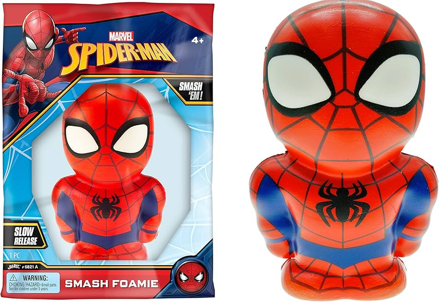 JA-RU Marvel Avengers Superhero Foam Ball 5.5" (1 Spiderman) Squishy Toy Figure Action, Hulk, Cap... | Amazon (US)