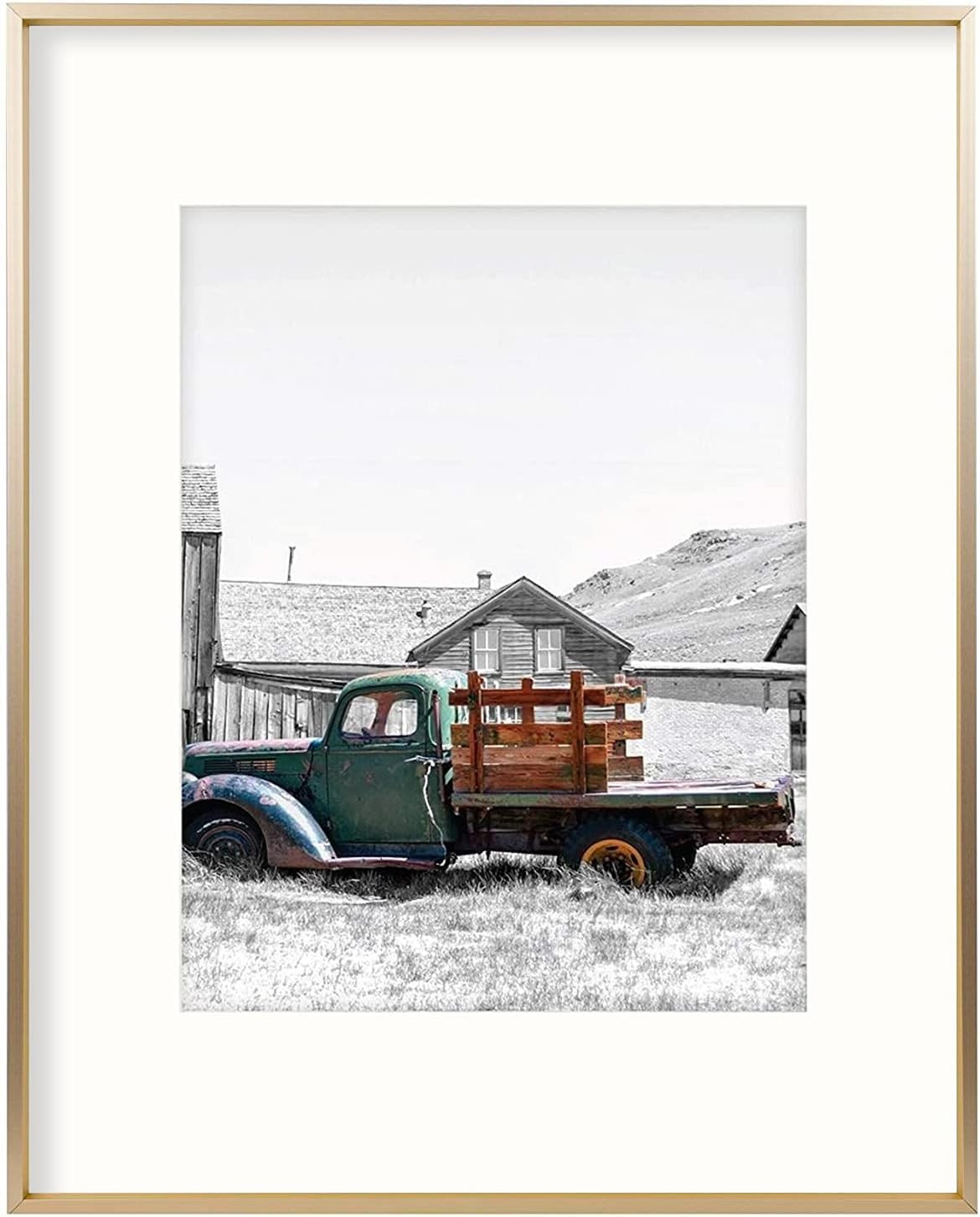 Golden State Art, 16x20 Classic Satin Aluminum Photo Frame with Ivory Color Mat for 11x14 Photo, ... | Amazon (US)