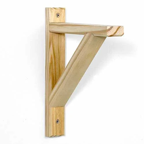 Potomac 6" x 9" Wood Shelf Brackets, Unfinished | Walmart (US)