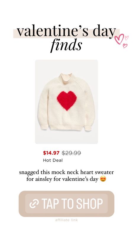 i snagged this cute mock neck fuzzy heart sweater for my daughter for Valentine’s Day! 😍 

#LTKkids #LTKsalealert #LTKSeasonal