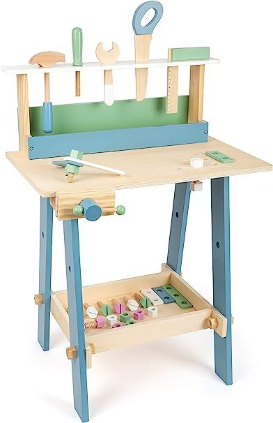 small foot wooden toys Premium Nordic Workbench Complete playset Designed for Children Ages 3+ Ye... | Amazon (US)