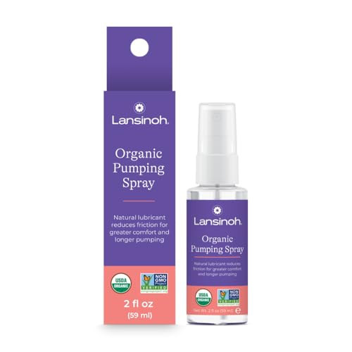 Lansinoh Organic Pumping Spray – Lanolin-Free Flange Lubricant for Breast Pump | Hypoallergenic, Vegan, Plant-Based Breastfeeding & Pumping Essentials for Sore Nipples & Moisturized Skin, 2 Fl oz | Amazon (US)