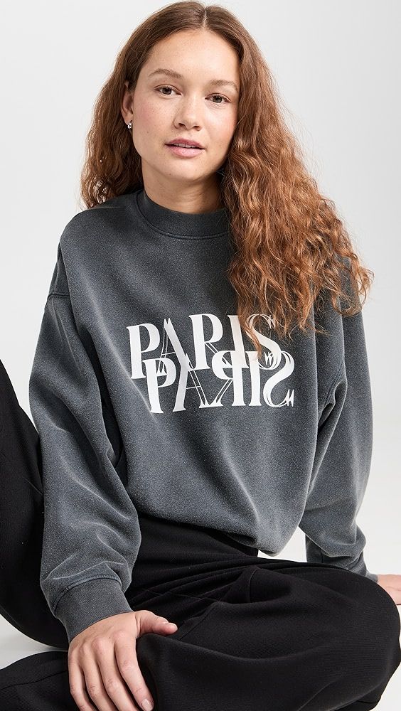 ANINE BING Jaci Paris Sweatshirt | Shopbop | Shopbop