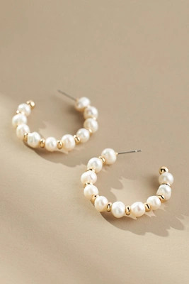 Pearl Hoop Earrings | Anthropologie (US)