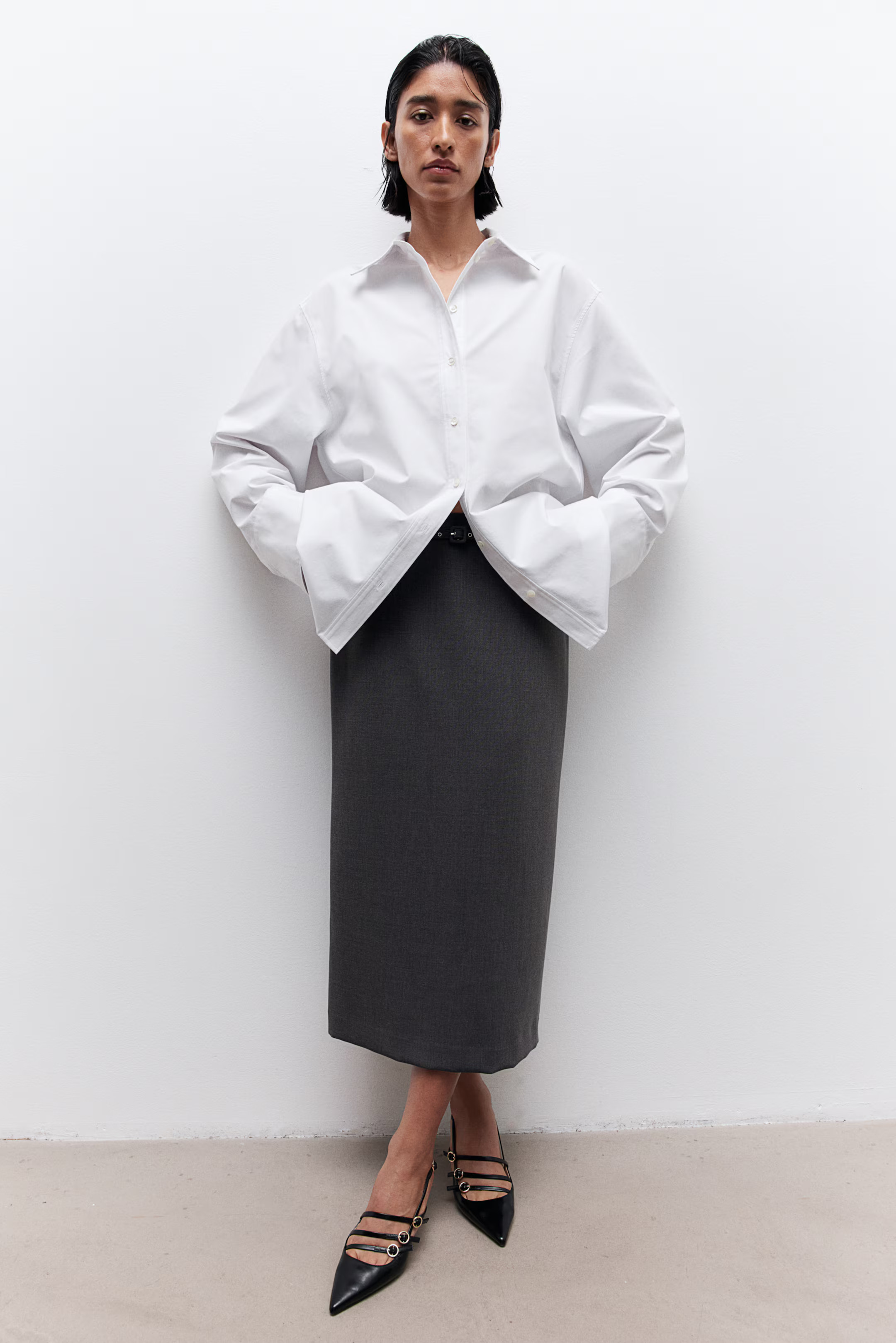 Belted pencil skirt | H&M (UK, MY, IN, SG, PH, TW, HK)