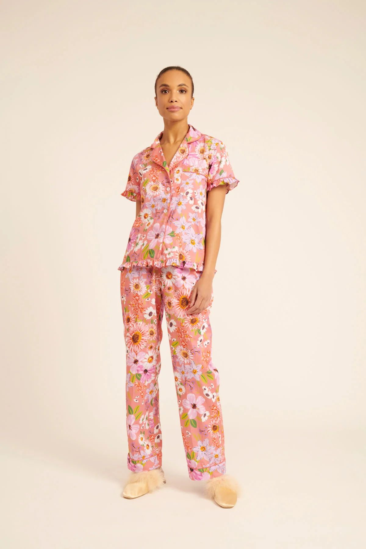 Two-Piece Pant Sleep Set - Floral Burst | Rachel Parcell
