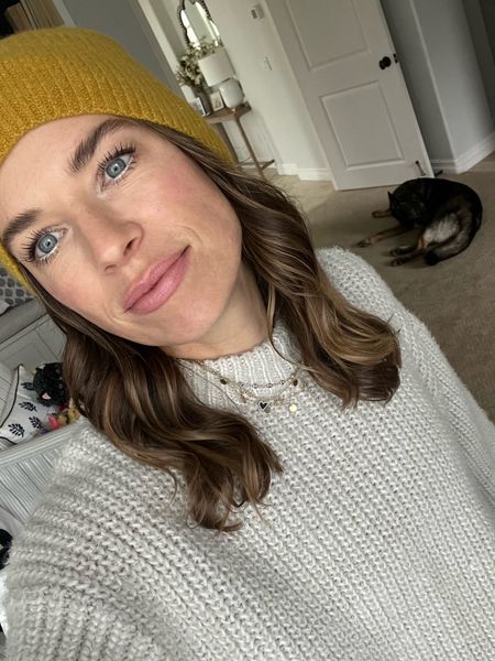 Don’t underestimate overlining your lips. And up brushing your eyebrows. ✨ not a 22 year old blonde tiktoker from UMiami but that is my makeup advice. #iykyk

Also, this beanie comes in a bunch of colors is 100% cashmere and $29. For reference, another beanie that I saw in a 🍋 store recently that is cotton was $58

- also I’m kinda pissed I took this photo before I was converted to the @alix early mascara routine 

#LTKbeauty #LTKunder50