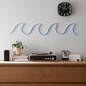 Wave Neon LED Wall Light | Pottery Barn Teen