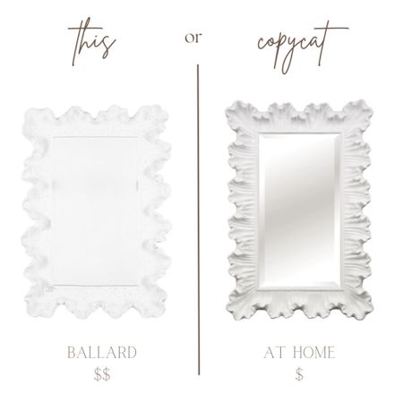 This or that! 

Stunning mirror options with ruffle detailing.  Shop both at link in bio. 

‼️ Ballard currently offers two sizes
- 64x30 at $615 (sale)
- 36x26 at $280 (sale)

‼️At home offers a 33x48 for $150



#homedecor #coastaldecor #beachmirror #mirror #mirrordecor #entrywaymirror 

#LTKSaleAlert #LTKHome