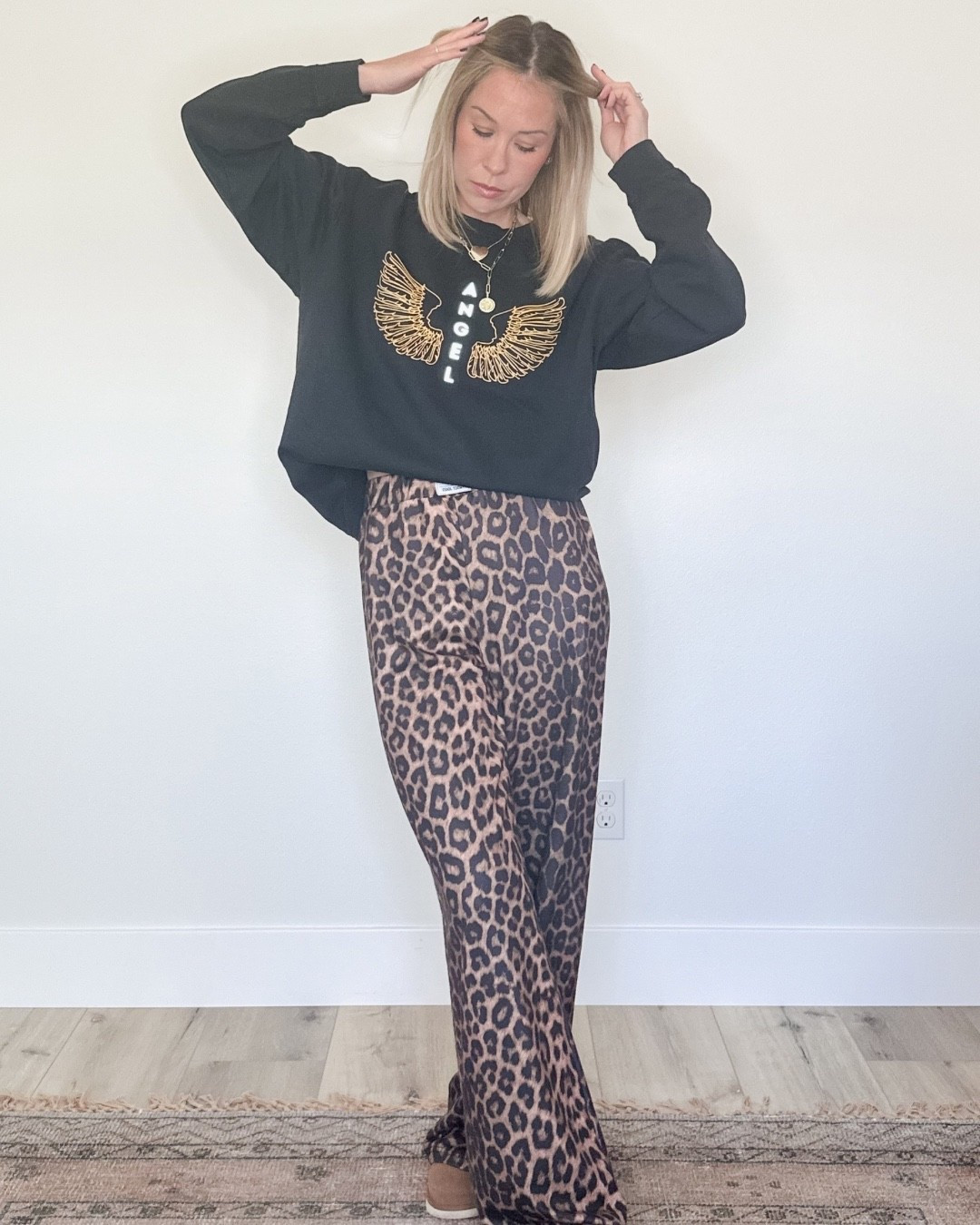 Wearing size XS (long) in the pants, but I probably should’ve gotten the regular length. I’m 5’5” for reference 🤎 size M in the crewneckk

#LTKootd #LTKFindsUnder50