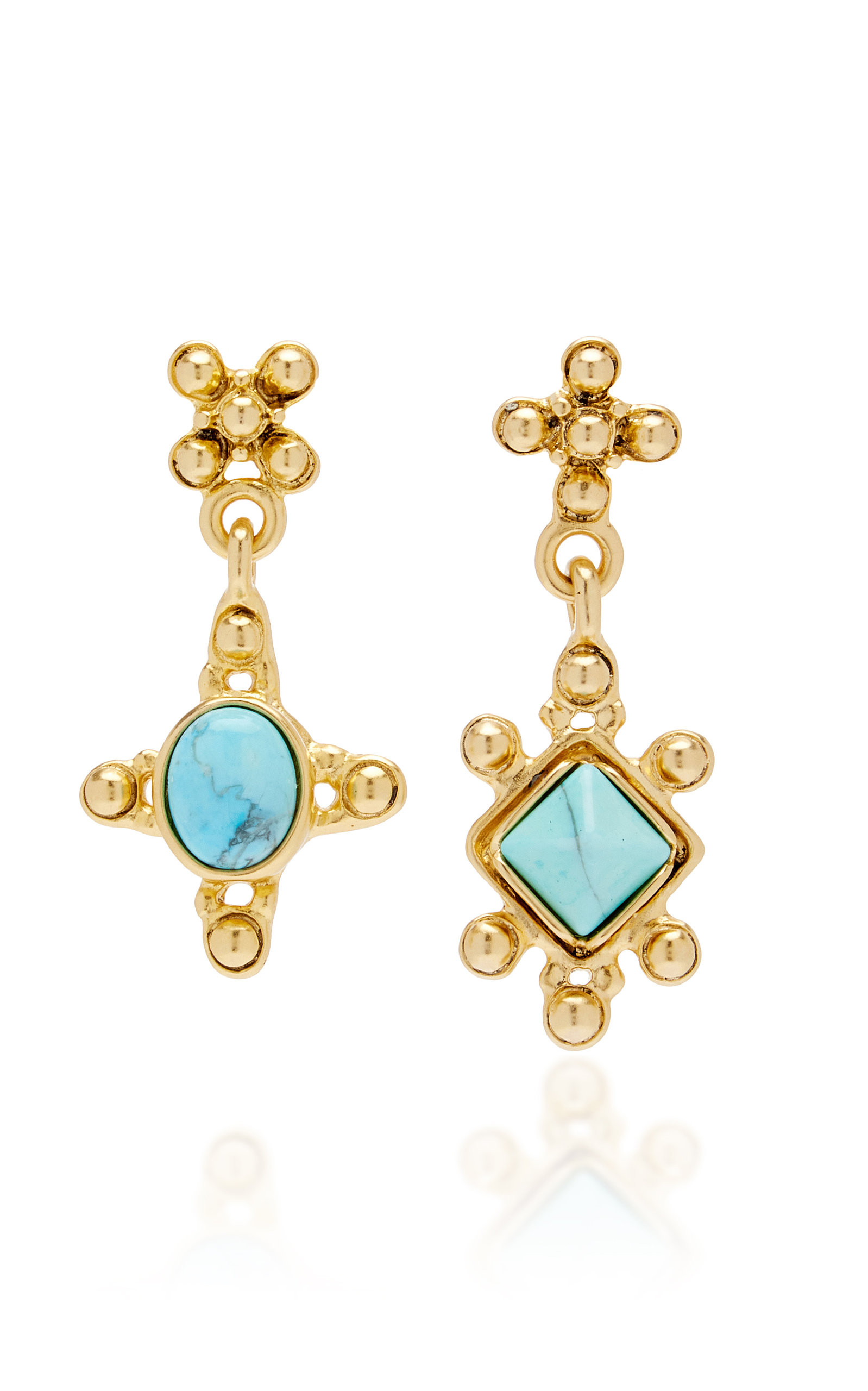 Daphne 24K Gold-Plated Turquoise Earrings | Moda Operandi (Global)