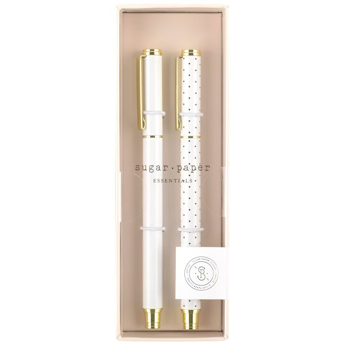 Sugar Paper Essentials 2pk Pen Set White and Black Dot | Target