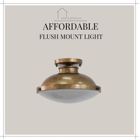 Affordable Flush Mount Light | aged brass flush mount light | affordable light | hallway light | entry light | Home Depot 

#LTKhome #LTKunder100 #LTKsalealert