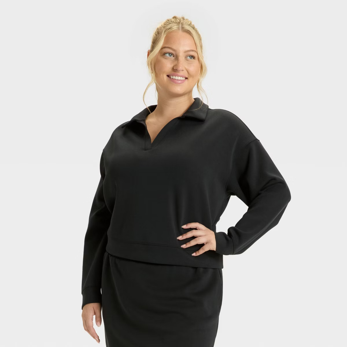 Women's Airy Sleek Polo Sweatshirt - All In Motion™ | Target