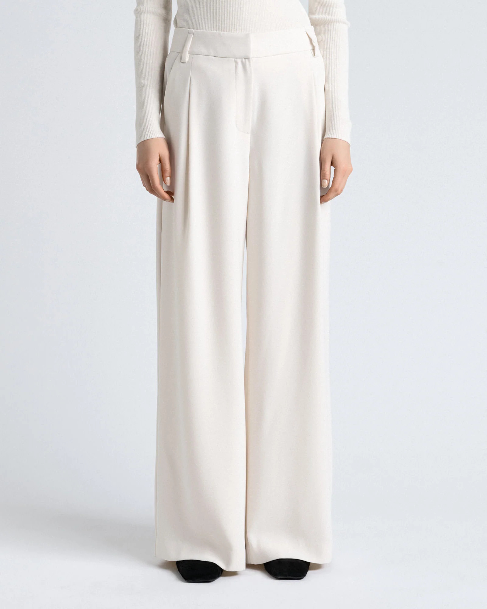 Crepe Pleat Wide Leg Pant | Cue AU