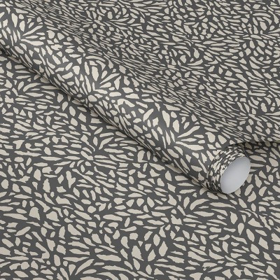 Abstract Leaves Tan and Gray Peel and Stick Wallpaper - Threshold™ | Target