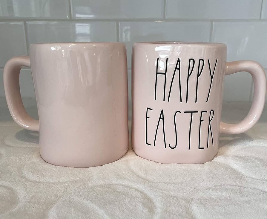 Rae Dunn HAPPY EASTER Mug - Allside Pink - Ceramic - EASTER - very rare! | Amazon (US)