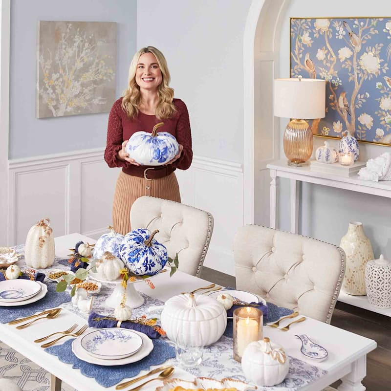 Grace Mitchell White Textured Ginger Ceramic Jar, 13" | At Home