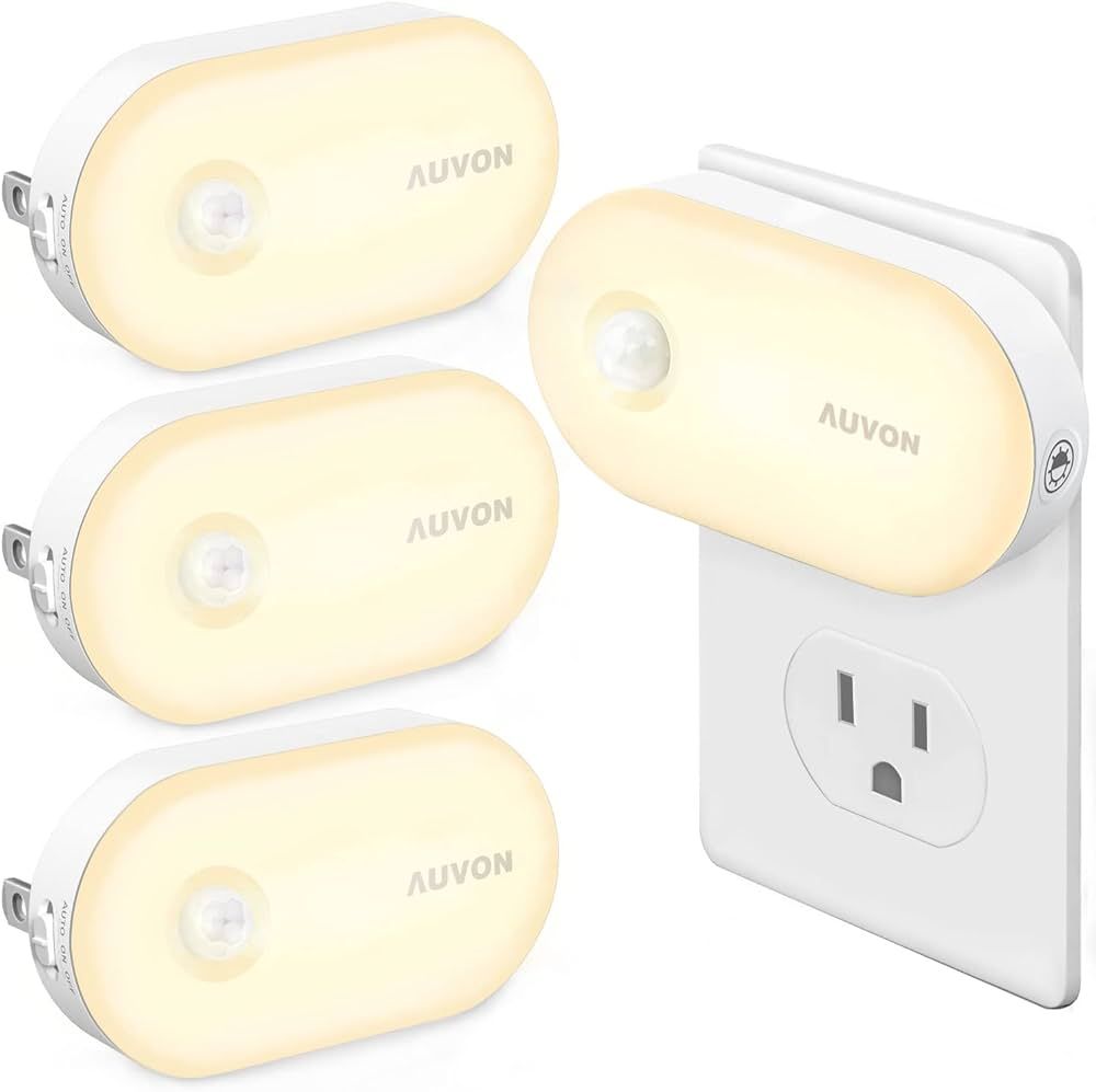 AUVON Night Light Plug in, Bright Motion Sensor Night Light (120 Lumens), Dimmable Smart LED Night L | Amazon (US)
