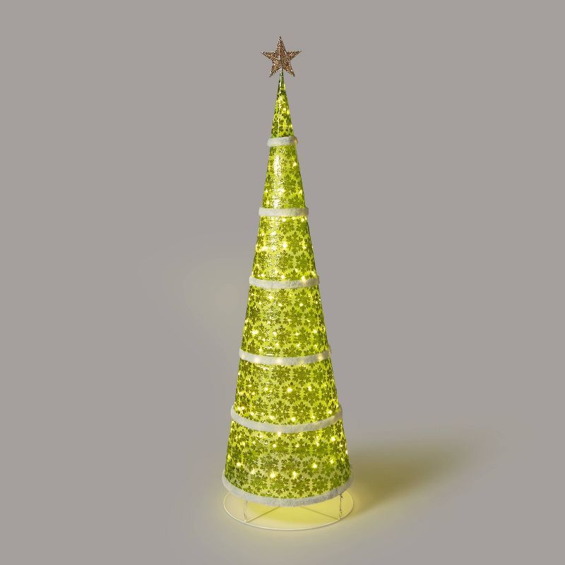6.5' Collapsible Green Christmas Tree with Star LED Novelty Sculpture - Wondershop™ | Target