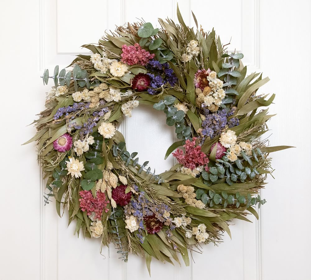 Dried Eucalyptus Wildflower Wreath | Pottery Barn (US)