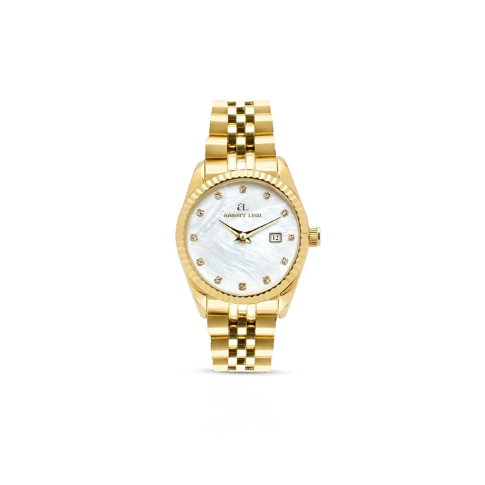 Mini Gold Pearl Link Belgravia 30 Watch | Abbott Lyon