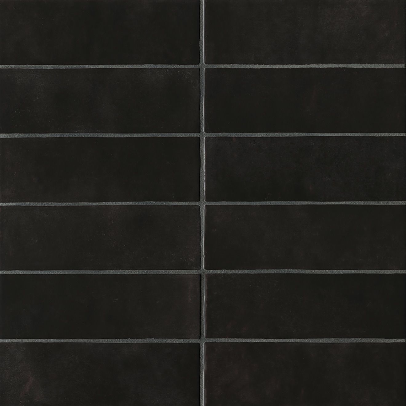 Cloe 2.5" x 8" Ceramic Tile in Black | Bedrosians Tile & Stone