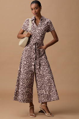 The Colette Wrap Jumpsuit by Maeve: Printed Linen Edition | Anthropologie (US)