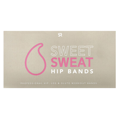 Sports Research, Sweet Sweat, Hip Bands, Pink, 3 Bands | iHerb