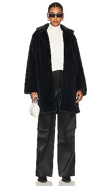 Chaser Westminster Faux Fur Coat in Black from Revolve.com | Revolve Clothing (Global)