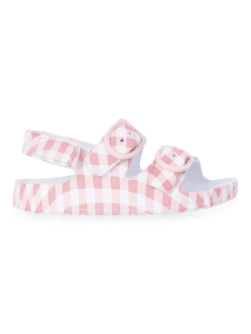 Wonder Nation Toddler Girls EVA Two Buckle Print Sandals | Walmart (US)