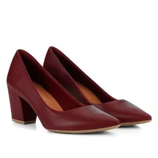 Scarpin Usaflex Feminino Salto Bloco | Dafiti (BR)