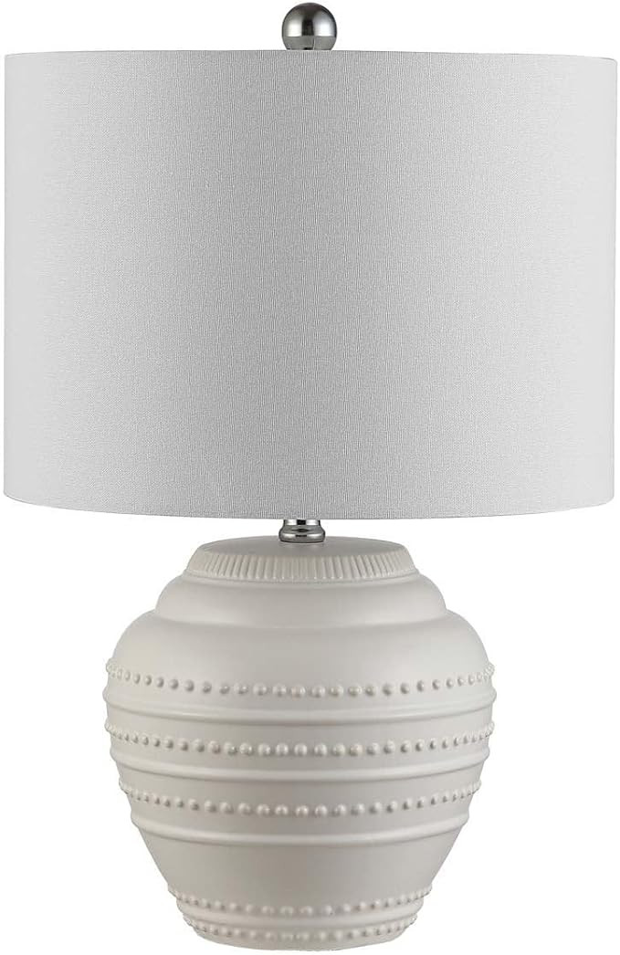 SAFAVIEH Lighting Collection Lenon Modern Farmhouse White Ceramic 22-inch Bedroom Living Room Hom... | Amazon (US)