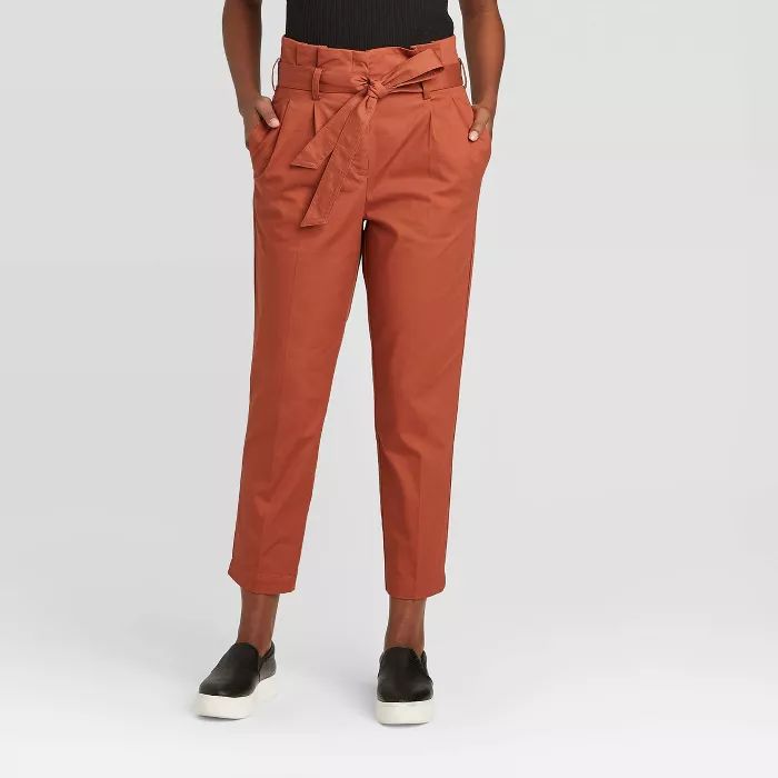 Women's Belted Paperbag Ankle Length Utility Pants - Prologue™ | Target