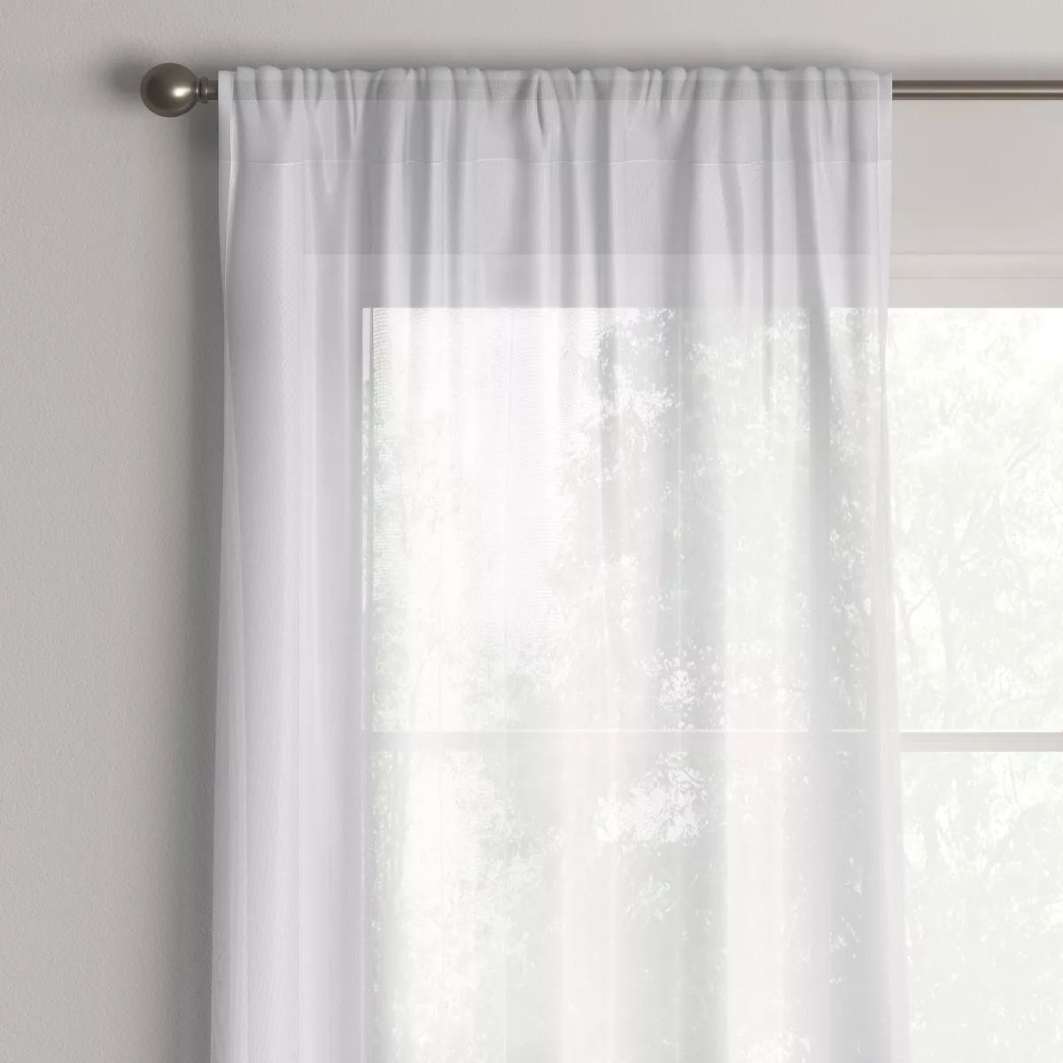 1pc Sheer Crinkle Window Curtain Panel White - Room Essentials™ | Target