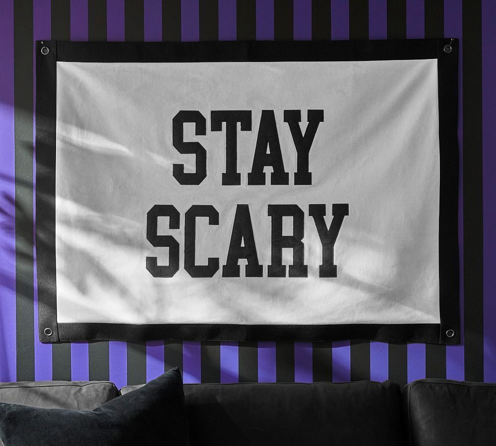 Wednesday Stay Scary Pennant | Pottery Barn (US)