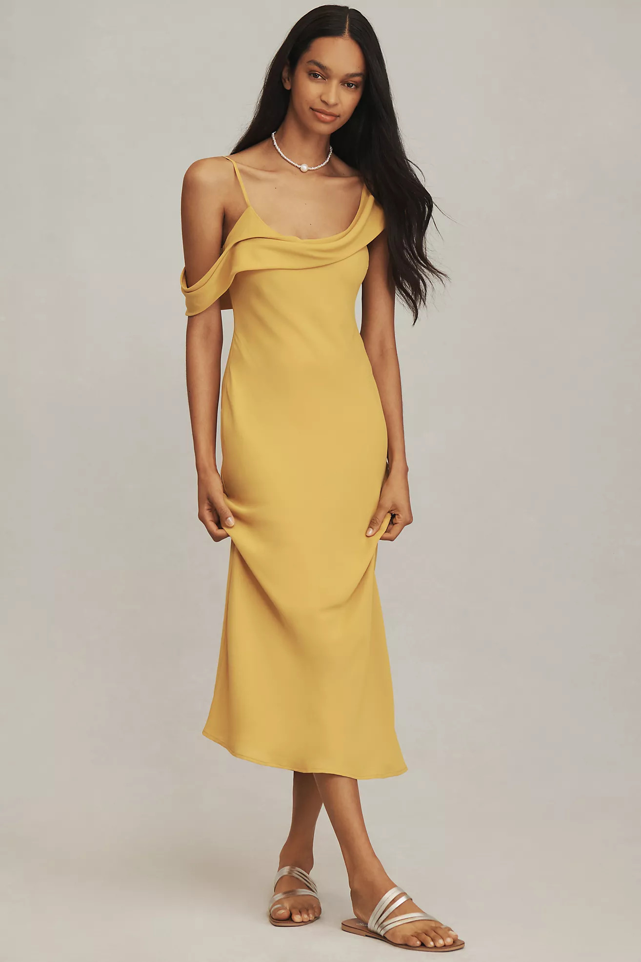 Bardot Mayari Asymmetrical Midi Dress | Anthropologie (US)