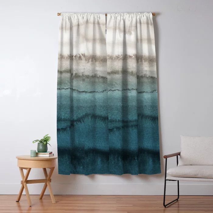 WITHIN THE TIDES - CRASHING WAVES TEAL Blackout Curtain by Monika Strigel | Society6