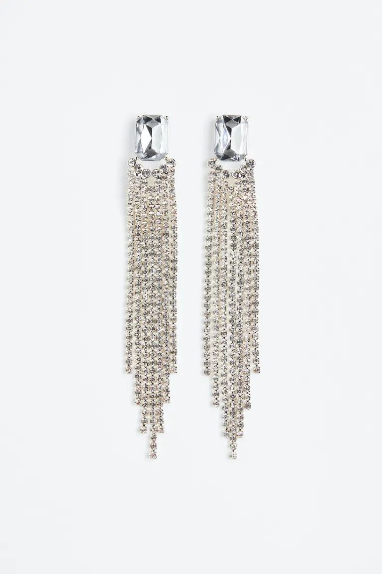 Long Rhinestone Earrings | H&M (US + CA)