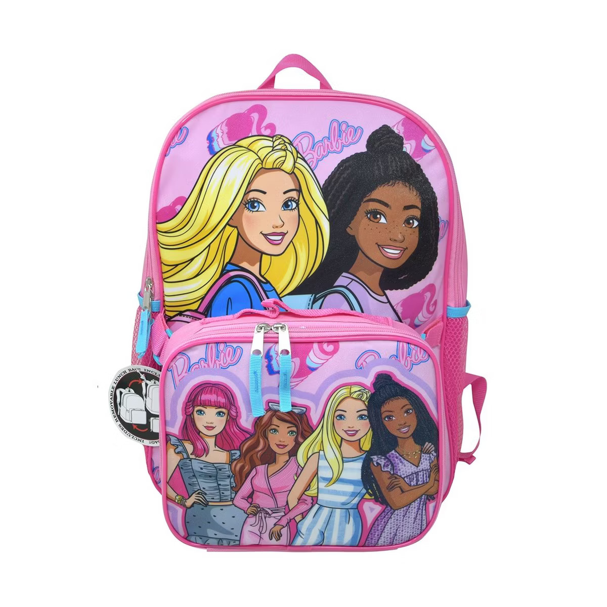 Barbie & Friends Backpack with Insulated Lunch Bag Detachable 2-Piece Set, Pink | Target