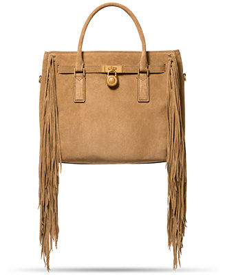 Michael Kors Hamilton Moderne Large Suede Satchel | Macy's