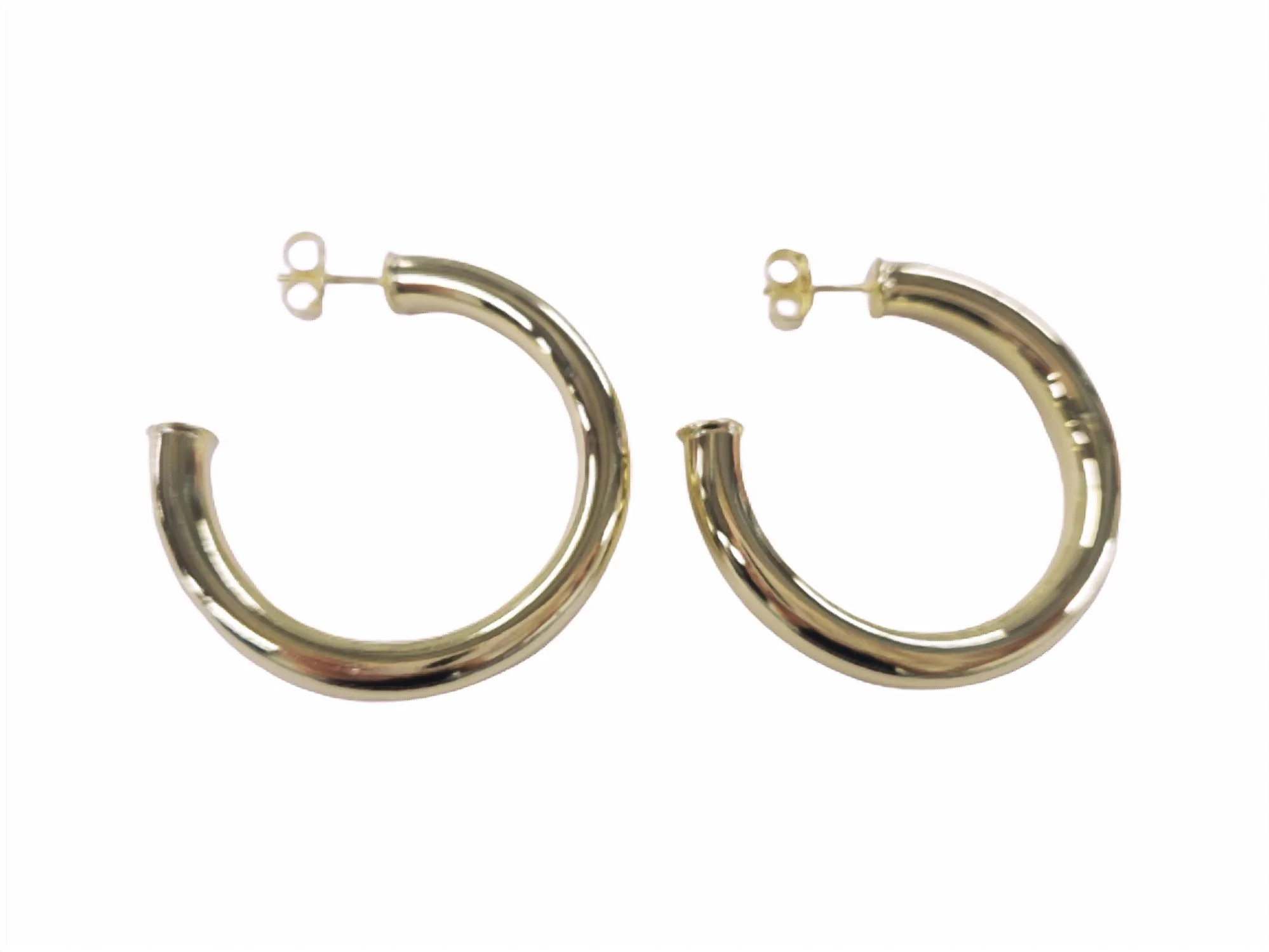 Women's Chantal Hoop Earrings In Shiny Champagne | Shop Simon